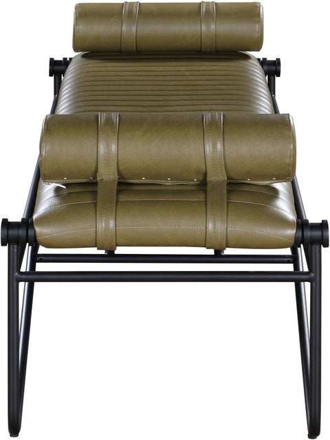 Briar Olive Vegan Leather Upholstered Bench, 1 Piece