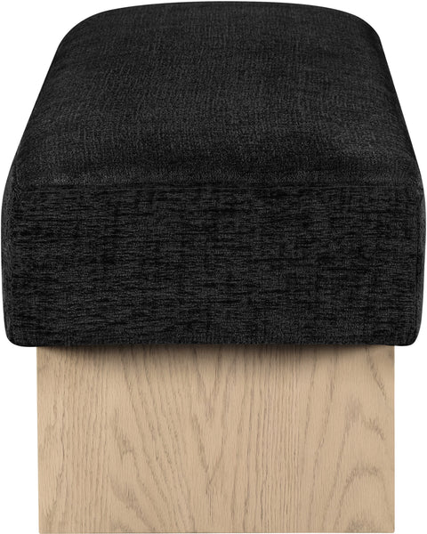 Darcy Black Fabric Upholstered Bench, 1 Piece