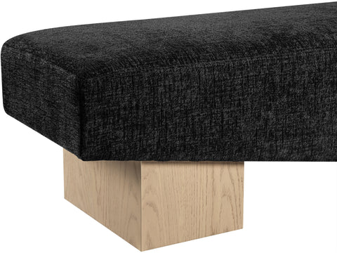 Darcy Black Fabric Upholstered Bench, 1 Piece