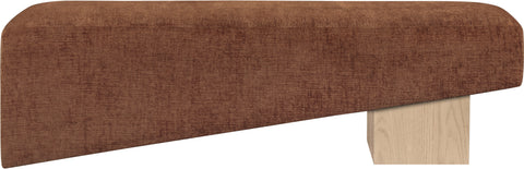 Darcy Cognac Fabric Upholstered Bench, 1 Piece