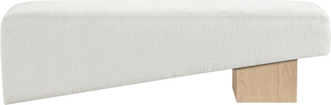 Darcy Cream Fabric Upholstered Bench, 1 Piece