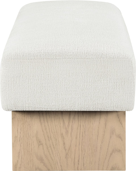 Darcy Cream Fabric Upholstered Bench, 1 Piece