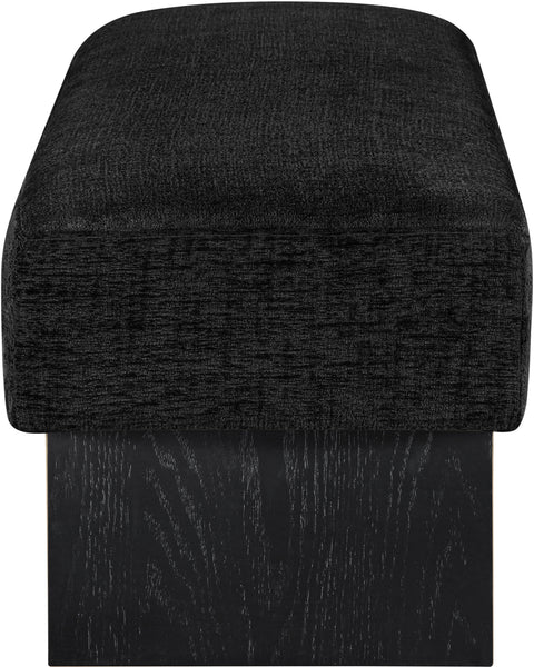 Darcy Black Fabric Upholstered Bench, 1 Piece (Style 2)