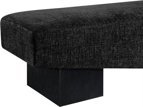 Darcy Black Fabric Upholstered Bench, 1 Piece (Style 2)