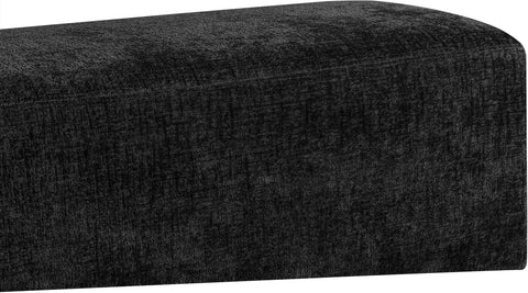 Darcy Black Fabric Upholstered Bench, 1 Piece (Style 2)