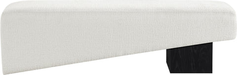 Darcy Cream Fabric Upholstered Bench, 1 Piece (Style 2)