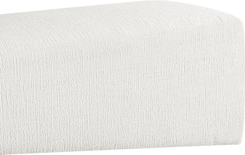 Darcy Cream Fabric Upholstered Bench, 1 Piece (Style 2)