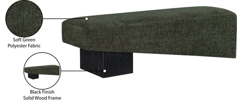 Darcy Green Fabric Upholstered Bench, 1 Piece