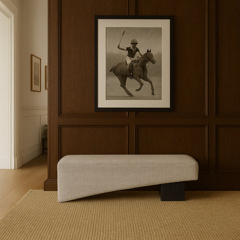 Darcy Grey Fabric Upholstered Bench, 1 Piece