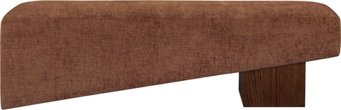 Darcy Cognac Fabric Upholstered Bench, 1 Piece (Style 3)