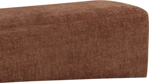 Darcy Cognac Fabric Upholstered Bench, 1 Piece (Style 3)