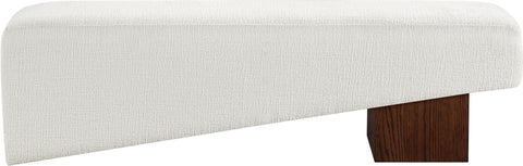 Darcy Cream Fabric Upholstered Bench, 1 Piece (Style 3)