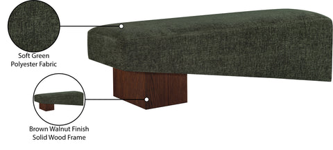 Darcy Green Fabric Upholstered Bench, 1 Piece (Style 2)
