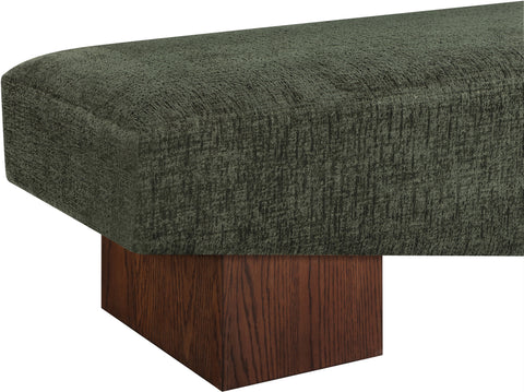Darcy Green Fabric Upholstered Bench, 1 Piece (Style 2)