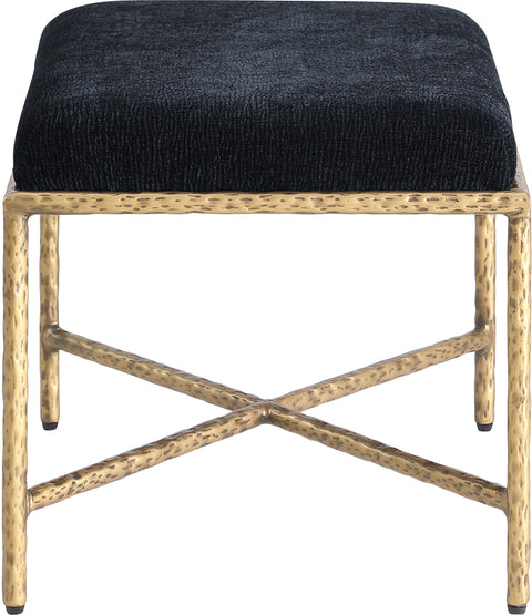 Estelle Black Chenille Fabric Upholstered Bench, 1 Piece