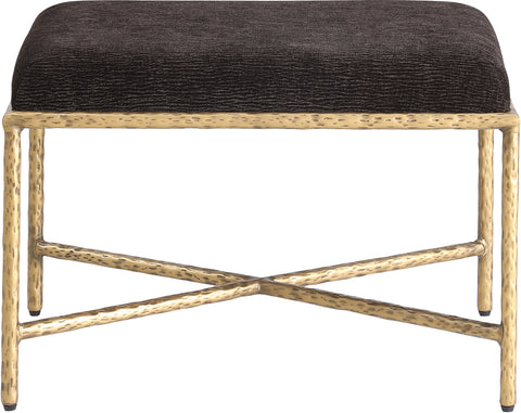 Estelle Brown Chenille Fabric Upholstered Bench, 1 Piece