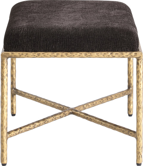 Estelle Brown Chenille Fabric Upholstered Bench, 1 Piece