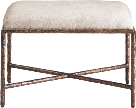 Estelle Beige Chenille Fabric Upholstered Bench, 1 Piece (Style 2)