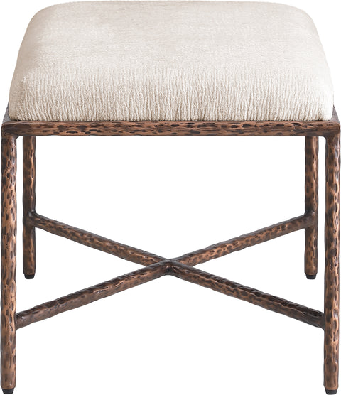 Estelle Beige Chenille Fabric Upholstered Bench, 1 Piece (Style 2)