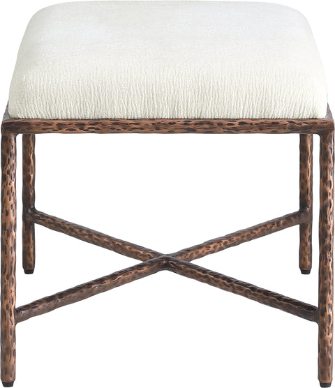 Estelle Cream Chenille Fabric Upholstered Bench, 1 Piece (Style 3)