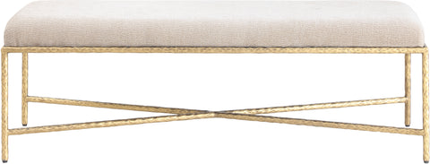 Estelle Beige Chenille Fabric Upholstered Bench, 1 Piece (Style 3)