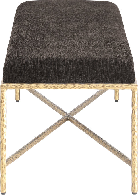 Estelle Brown Chenille Fabric Upholstered Bench, 1 Piece (Style 2)