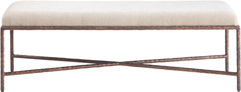 Estelle Beige Chenille Fabric Upholstered Bench, 1 Piece (Style 4)