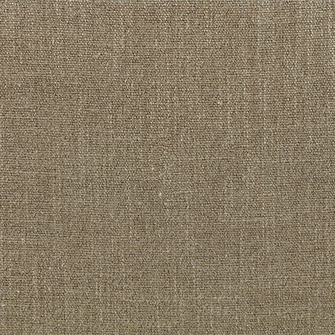 Rhea Brown Linen Textured Fabric Upholstered Ottoman, 1 Piece