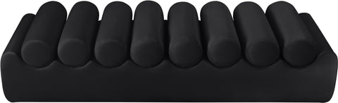 Laurel Black Vegan Leather Upholstered Bench, 1 Piece