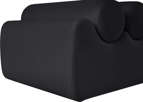 Laurel Black Vegan Leather Upholstered Bench, 1 Piece