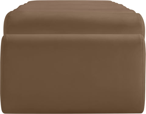 Laurel Brown Vegan Leather Upholstered Bench, 1 Piece