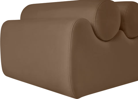 Laurel Brown Vegan Leather Upholstered Bench, 1 Piece