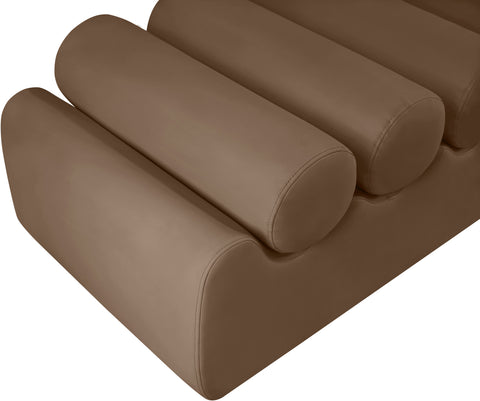 Laurel Brown Vegan Leather Upholstered Bench, 1 Piece