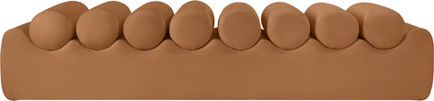 Laurel Cognac Vegan Leather Upholstered Bench, 1 Piece