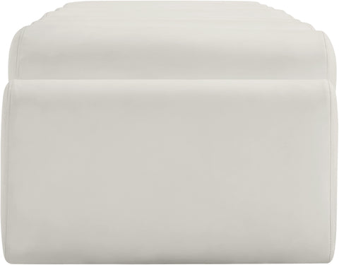 Laurel Cream Vegan Leather Upholstered Bench, 1 Piece
