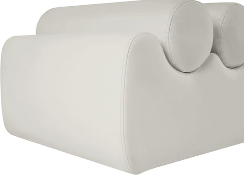 Laurel Cream Vegan Leather Upholstered Bench, 1 Piece