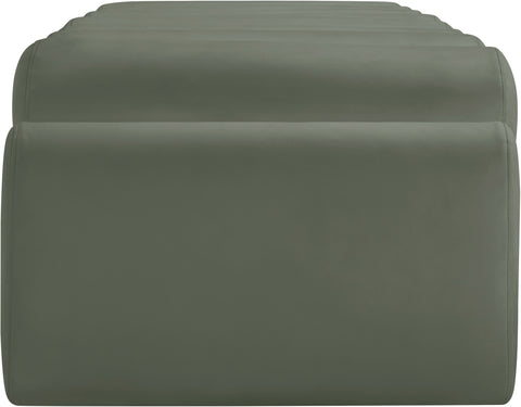 Laurel Green Vegan Leather Upholstered Bench, 1 Piece