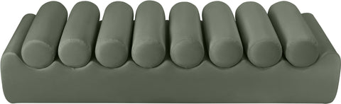 Laurel Green Vegan Leather Upholstered Bench, 1 Piece