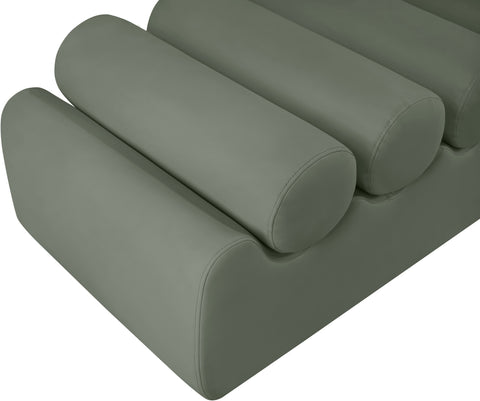 Laurel Green Vegan Leather Upholstered Bench, 1 Piece