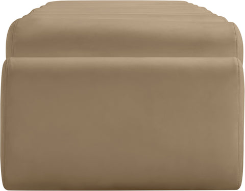 Laurel Tan Vegan Leather Upholstered Bench, 1 Piece