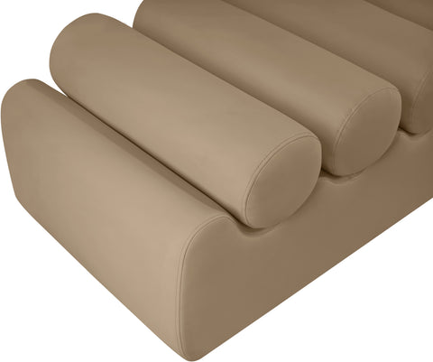 Laurel Tan Vegan Leather Upholstered Bench, 1 Piece