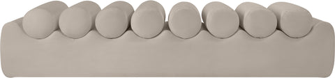 Laurel Taupe Vegan Leather Upholstered Bench, 1 Piece