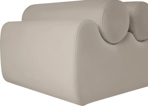 Laurel Taupe Vegan Leather Upholstered Bench, 1 Piece
