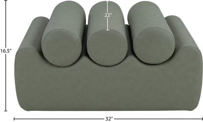 Revive Green Vegan Leather Bench