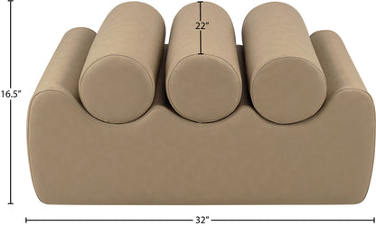 Revive Tan Vegan Leather Bench