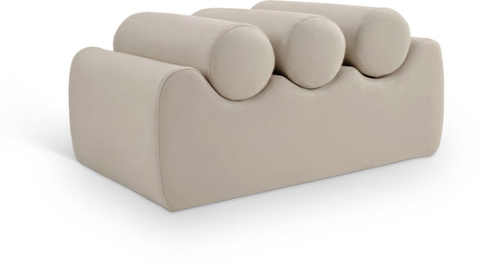 Revive Taupe Vegan Leather Bench