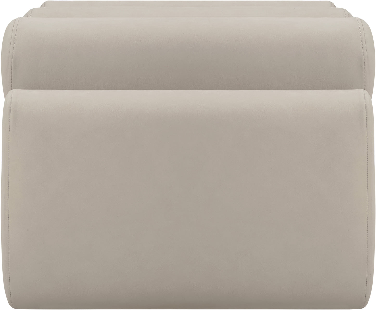 revive taupe vegan leather bench