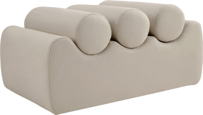 Revive Taupe Vegan Leather Bench