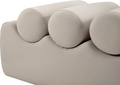 Revive Taupe Vegan Leather Bench