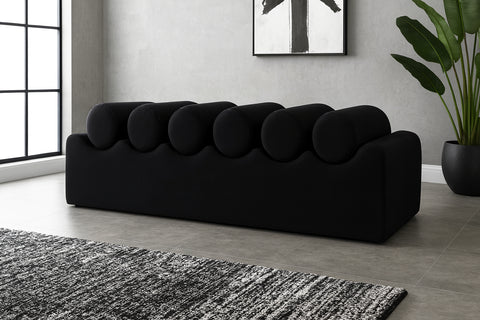 Laurel Black Vegan Leather Upholstered Bench, 1 Piece (Style 3)